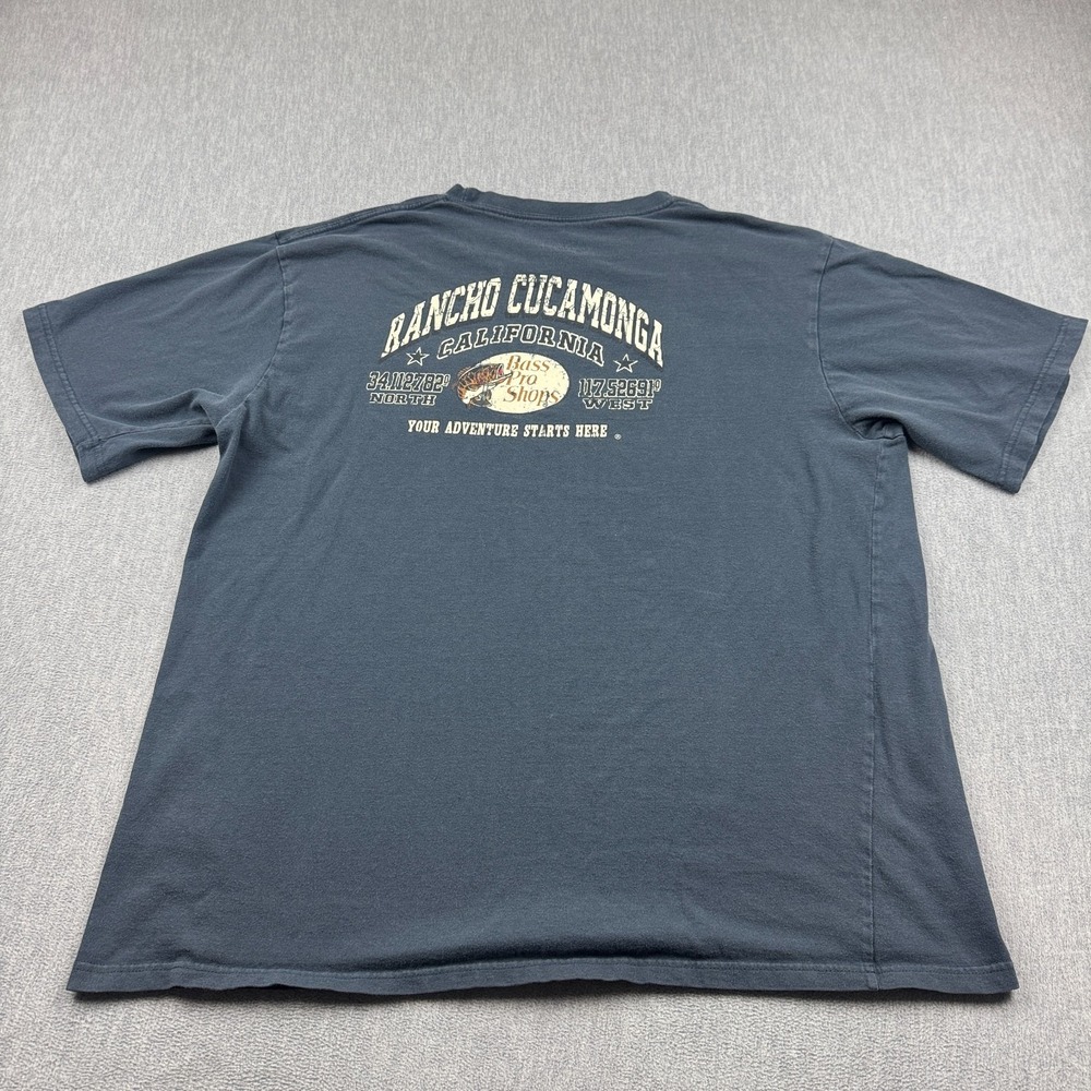 Bass Pro Shops T-Shirt Mens XL Blue Rancho Cucamonga California Western Classic